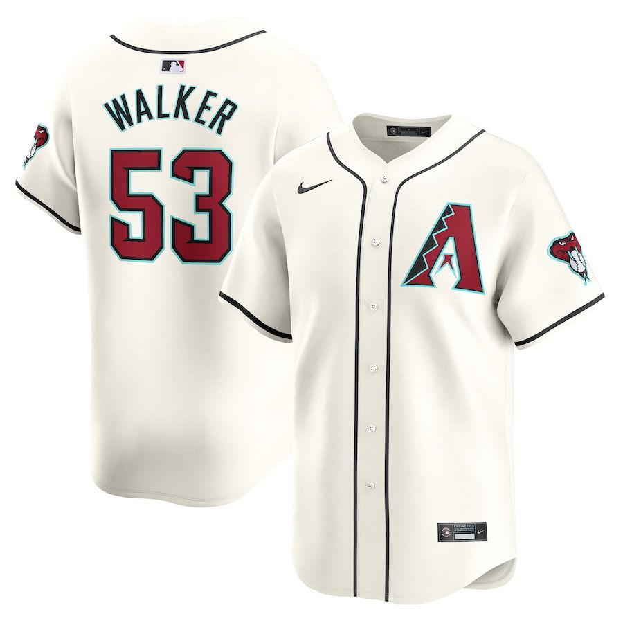 Men Arizona Diamondback 53 Christian Walker Nike White Home Limited Player MLB Jersey